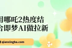 用哪吒2热度结合即梦AI做拉新，单日产值2000+，操作简单门槛低，有手机